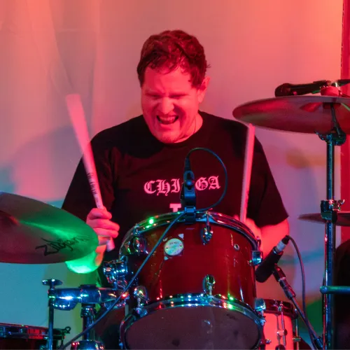 Daniel Brummel, drummer and backing vocalist of Too Short Pants