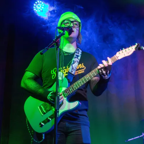 Jean Alexander, lead vocalist and guitarist of Too Short Pants