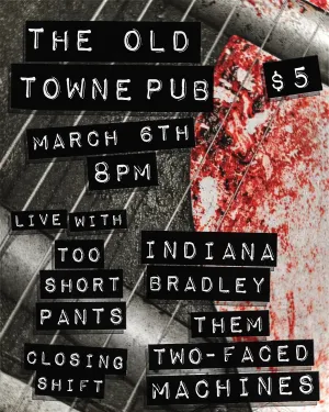 Flyer from MAR 06, 2025 show at The Old Towne Pub